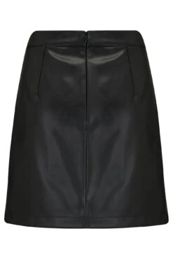 Pour Moi Ella Faux Leather Zip Front Mini Skirt - Black -Cheap Clozi Vibe Store 291485 20221103132900