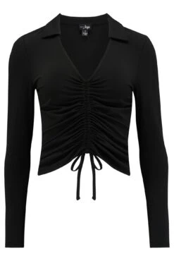Pour Moi Lana Ruche Front Slinky Jersey Top - Black 14 Pour Moi Lana Ruche Front Slinky Jersey Top - Black -Cheap Clozi Vibe Store 291510 20230210164400