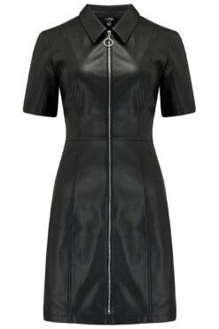 Pour Moi Ella Faux Leather Zip Through Mini Dress - Black 12 Pour Moi Ella Faux Leather Zip Through Mini Dress - Black -Cheap Clozi Vibe Store 291781 20220817093500
