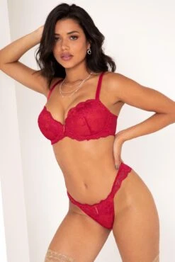 Pour Moi Amour Brazilian Brief - Red/Cherry -Cheap Clozi Vibe Store 293042 20221111132900