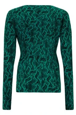 Pour Moi Bryony Slinky Jersey Wrap Top - Green/Black -Cheap Clozi Vibe Store 293308 20221006123300