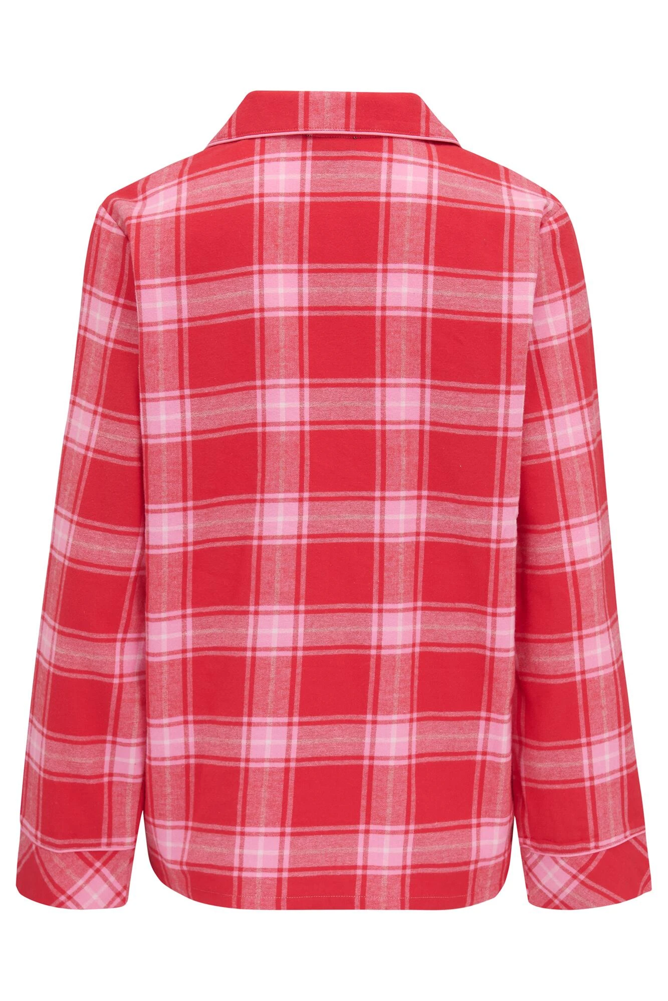 Pour Moi Cosy Check Brushed Cotton Pyjama Set - Red/Pink 6 Pour Moi Cosy Check Brushed Cotton Pyjama Set - Red/Pink - Image 6