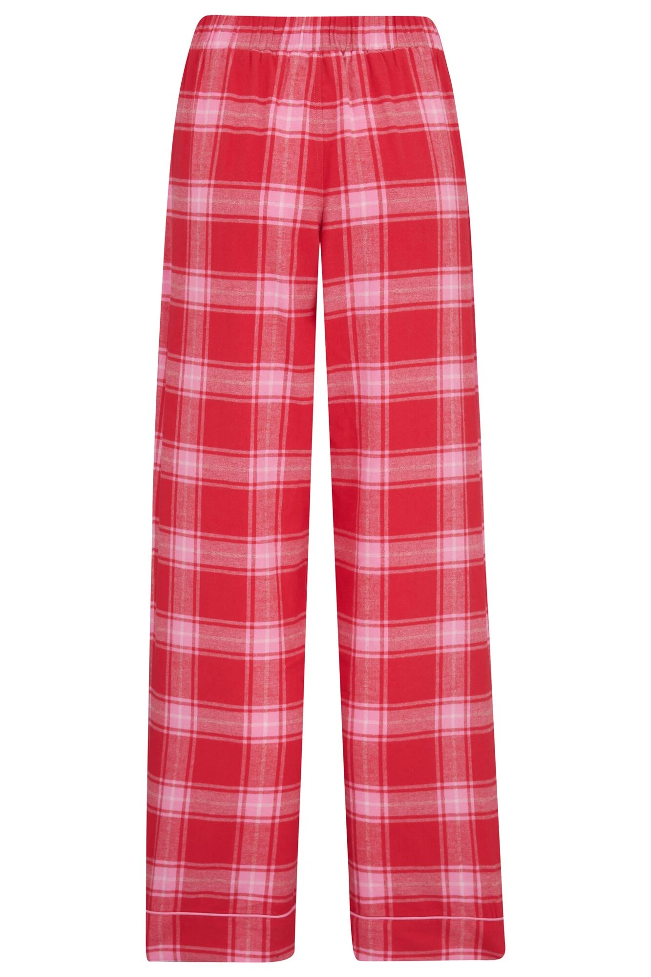 Pour Moi Cosy Check Brushed Cotton Pyjama Set - Red/Pink 8 Pour Moi Cosy Check Brushed Cotton Pyjama Set - Red/Pink - Image 8