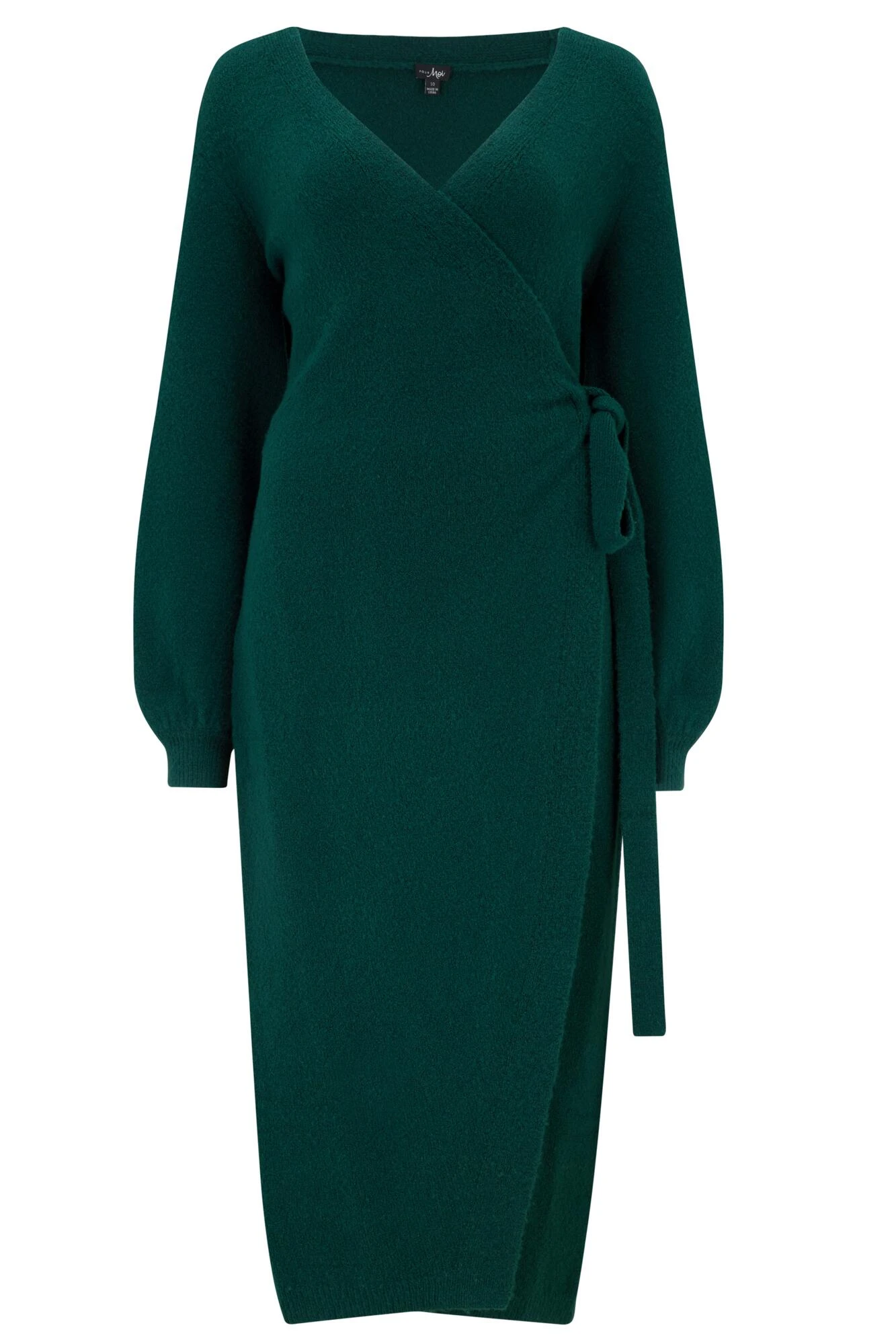 Pour Moi Elle Knit Midi Wrap Dress - Forest 6 Pour Moi Elle Knit Midi Wrap Dress - Forest - Image 6
