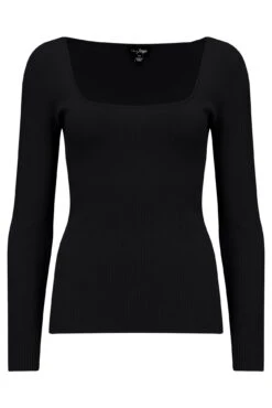 Pour Moi Sasha Rib Knit Square Neck Top With LENZING™ ECOVERO™ Viscose - Black 12 Pour Moi Sasha Rib Knit Square Neck Top With LENZING™ ECOVERO™ Viscose - Black -Cheap Clozi Vibe Store 294051 20221007174400