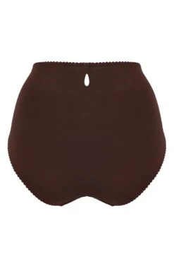 Pour Moi St Tropez High Waist Deep Brief - Chocolate/Red -Cheap Clozi Vibe Store 294093 20230329154200