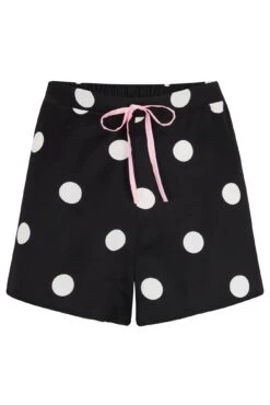 Pour Moi Satin Print Revere Collar Short PJ Set - Mono Spot -Cheap Clozi Vibe Store 294326 20230807140800