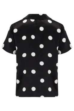 Pour Moi Satin Print Revere Collar Short PJ Set - Mono Spot -Cheap Clozi Vibe Store 294327 20230807140800