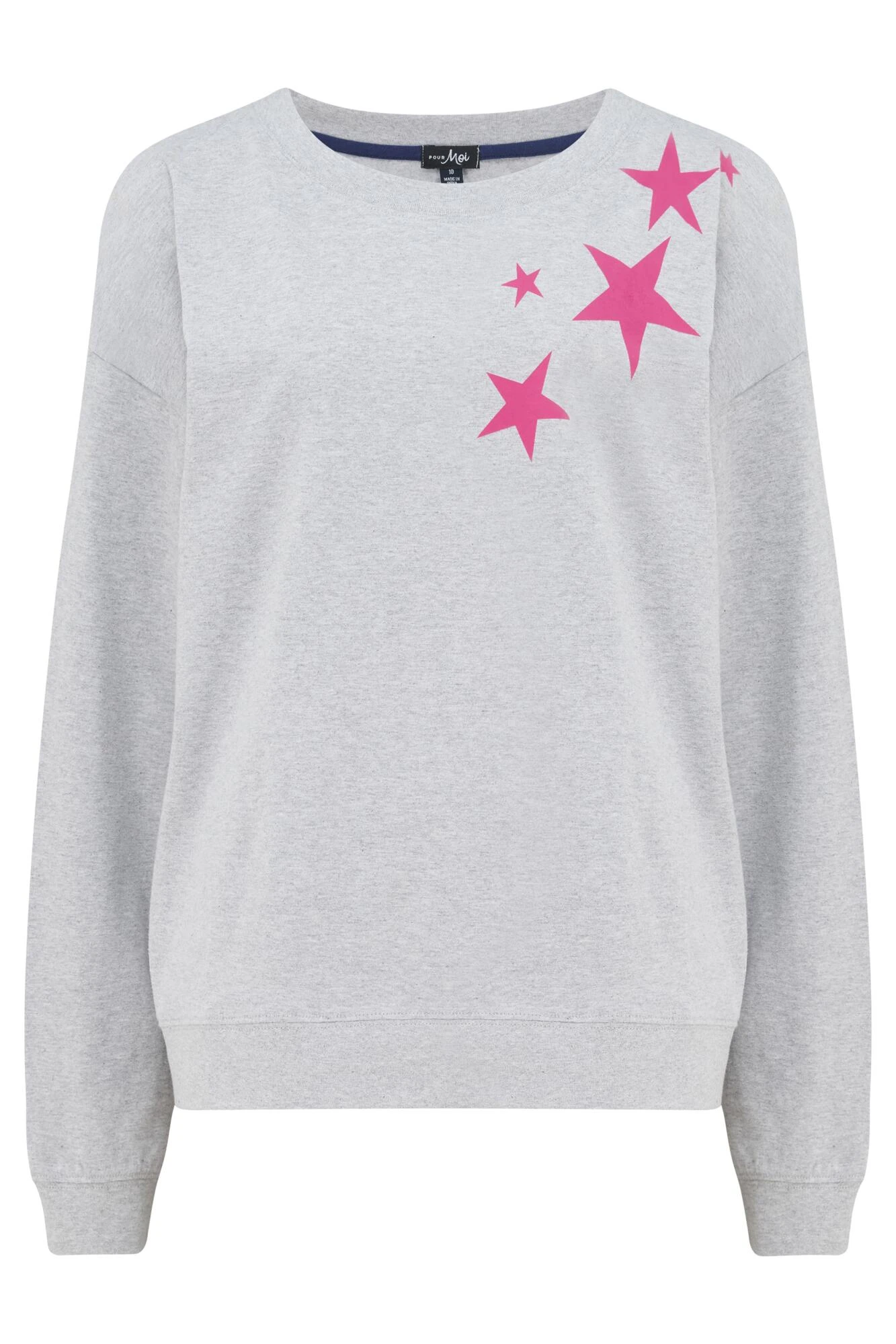 Pour Moi Star Print Jersey Jogger Pyjama Set - Navy/Pink 5 Pour Moi Star Print Jersey Jogger Pyjama Set - Navy/Pink - Image 5