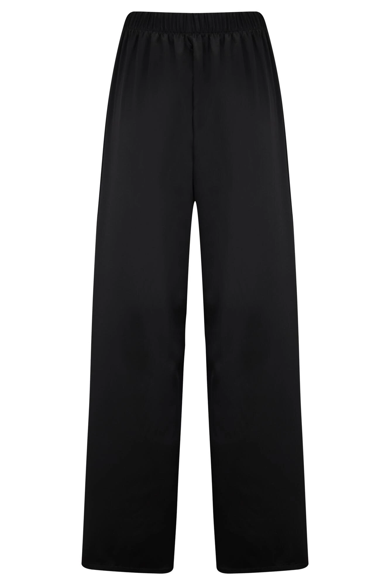 Pour Moi Jersey And Satin Mix Frill Pyjama Set - Black 8 Pour Moi Jersey And Satin Mix Frill Pyjama Set - Black - Image 8