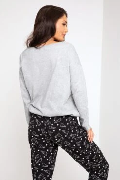 Pour Moi Bearly Awake Cotton Pyjama Set - Grey/Black -Cheap Clozi Vibe Store 295398 20230328082700