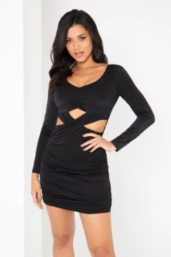 Pour Moi Nina Shine Jersey Cut Out Mini Bodycon Dress - Black 11 Pour Moi Nina Shine Jersey Cut Out Mini Bodycon Dress - Black -Cheap Clozi Vibe Store 295546 20221214165500