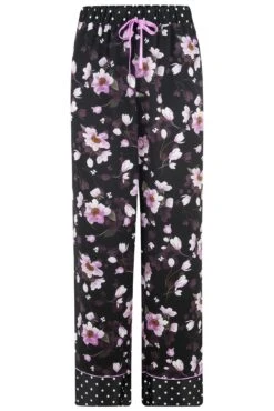 Pour Moi Luxe Satin Print Mix Revere Collar Pyjama Set - Black/Lilac 14 Pour Moi Luxe Satin Print Mix Revere Collar Pyjama Set - Black/Lilac -Cheap Clozi Vibe Store 295696 20230807155800