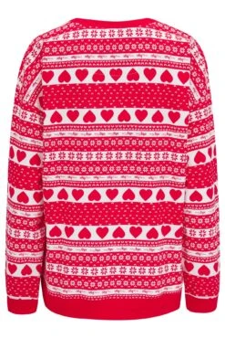 Pour Moi Fairisle Cotton Jersey Pyjama Set - Red White -Cheap Clozi Vibe Store 295711 20230328082700