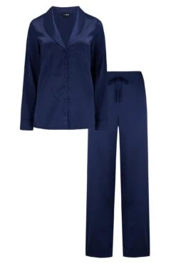 Pour Moi Dusk Satin Pyjama Set - Navy -Cheap Clozi Vibe Store 295828 20221115112100