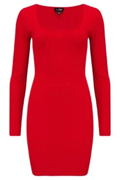 Pour Moi Sasha Rib Knit Square Neck Mini Dress With LENZING™ ECOVERO™ Viscose - Red 8 Pour Moi Sasha Rib Knit Square Neck Mini Dress With LENZING™ ECOVERO™ Viscose - Red -Cheap Clozi Vibe Store 297180 20230223133400