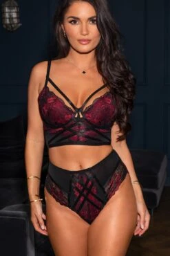 Pour Moi After Hours High-Waist Brief - Red/Black -Cheap Clozi Vibe Store 297339 20221011105600