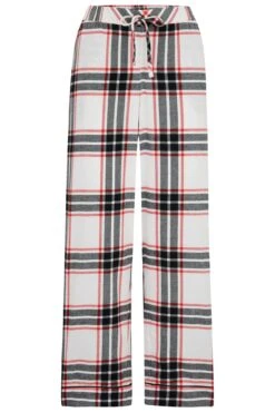 Pour Moi Cosy Check Brushed Cotton Pyjama Set - White/Black -Cheap Clozi Vibe Store 297962 20230807170500