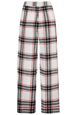 Pour Moi Cosy Check Brushed Cotton Pyjama Set - White/Black -Cheap Clozi Vibe Store 297963 20230807170500