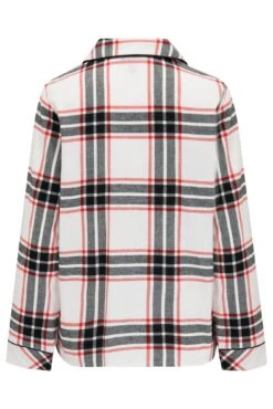 Pour Moi Cosy Check Brushed Cotton Pyjama Set - White/Black -Cheap Clozi Vibe Store 297966 20230807170500