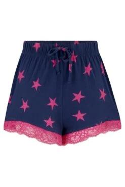 Pour Moi Sofa Loves Lace Jersey Cami And Short PJ Set - Navy/Pink -Cheap Clozi Vibe Store 298127 20221115153200