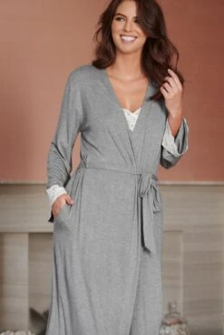 Pour Moi Sofa Loves Lace Longline Soft Jersey Gown - Dove Grey/Ivory 10 Pour Moi Sofa Loves Lace Longline Soft Jersey Gown - Dove Grey/Ivory -Cheap Clozi Vibe Store 300175 20221103120200