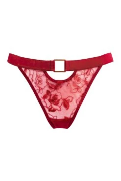 Pour Moi India Embroidery Thong - Red -Cheap Clozi Vibe Store 300486 20221109164500