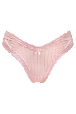 Pour Moi Luxe Linear V-Shape Brazilian Brief - Soft Pink -Cheap Clozi Vibe Store 301018 20230215132600