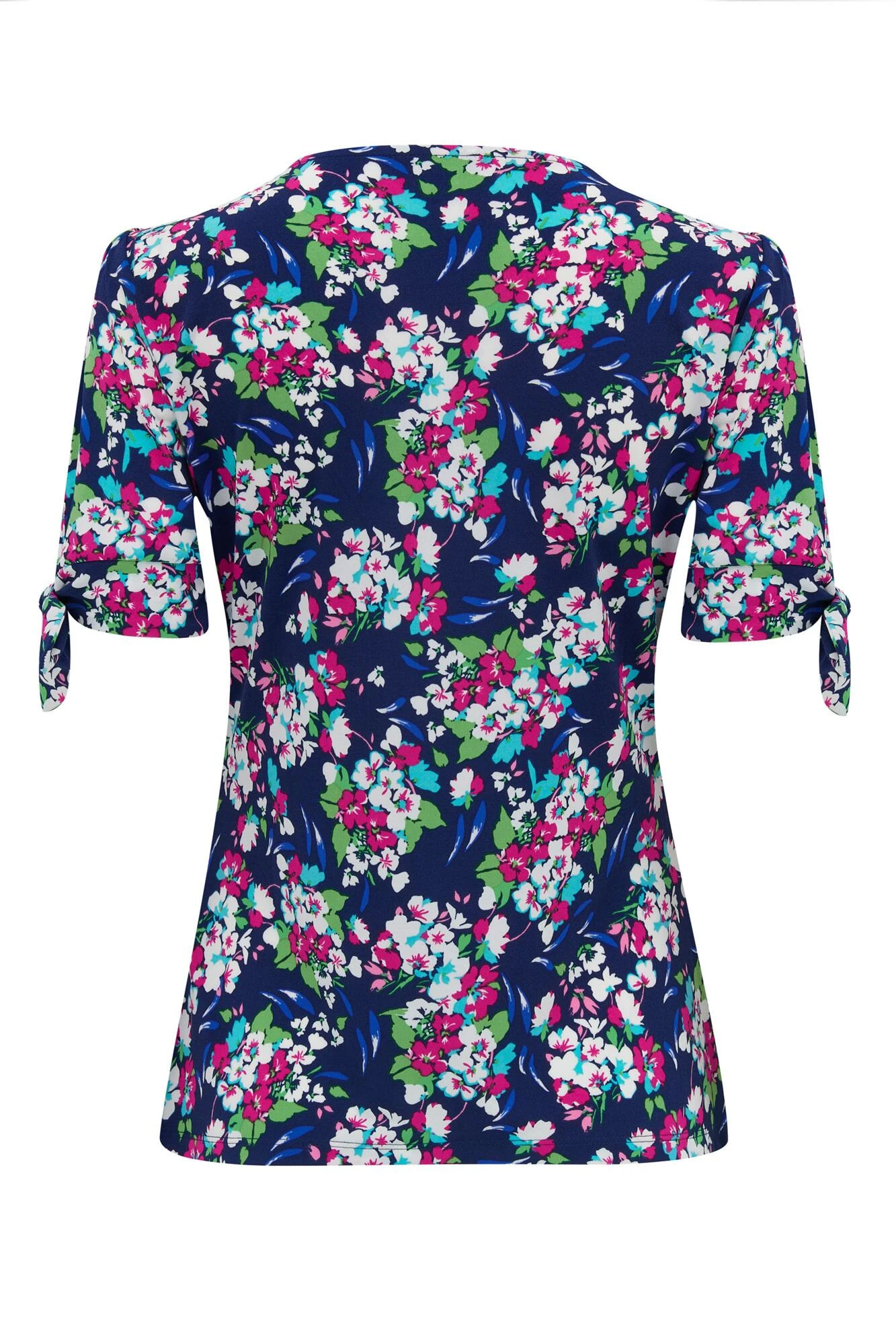 Pour Moi Bella Slinky Jersey Stretch Top - Navy Floral 6 Pour Moi Bella Slinky Jersey Stretch Top - Navy Floral - Image 6