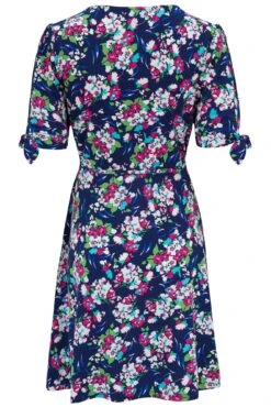 Pour Moi Bella Slinky Stretch Tie Sleeve Tea Dress - Navy Floral 11 Pour Moi Bella Slinky Stretch Tie Sleeve Tea Dress - Navy Floral -Cheap Clozi Vibe Store 305607 20230209115300