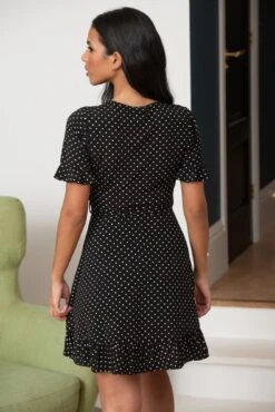 Pour Moi Birdie Frill Detail Slinky Stretch Dress - Black Spot 11 Pour Moi Birdie Frill Detail Slinky Stretch Dress - Black Spot -Cheap Clozi Vibe Store 305633 20230105152000