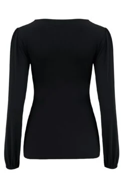 Pour Moi Bianca Cut Out Detail Slinky Stretch Top - Black -Cheap Clozi Vibe Store 305857 20230106101900