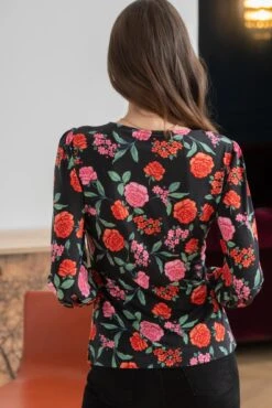Pour Moi Bianca Cut Out Detail Slinky Stretch Top - Black Floral 9 Pour Moi Bianca Cut Out Detail Slinky Stretch Top - Black Floral -Cheap Clozi Vibe Store 305881 20230106102700