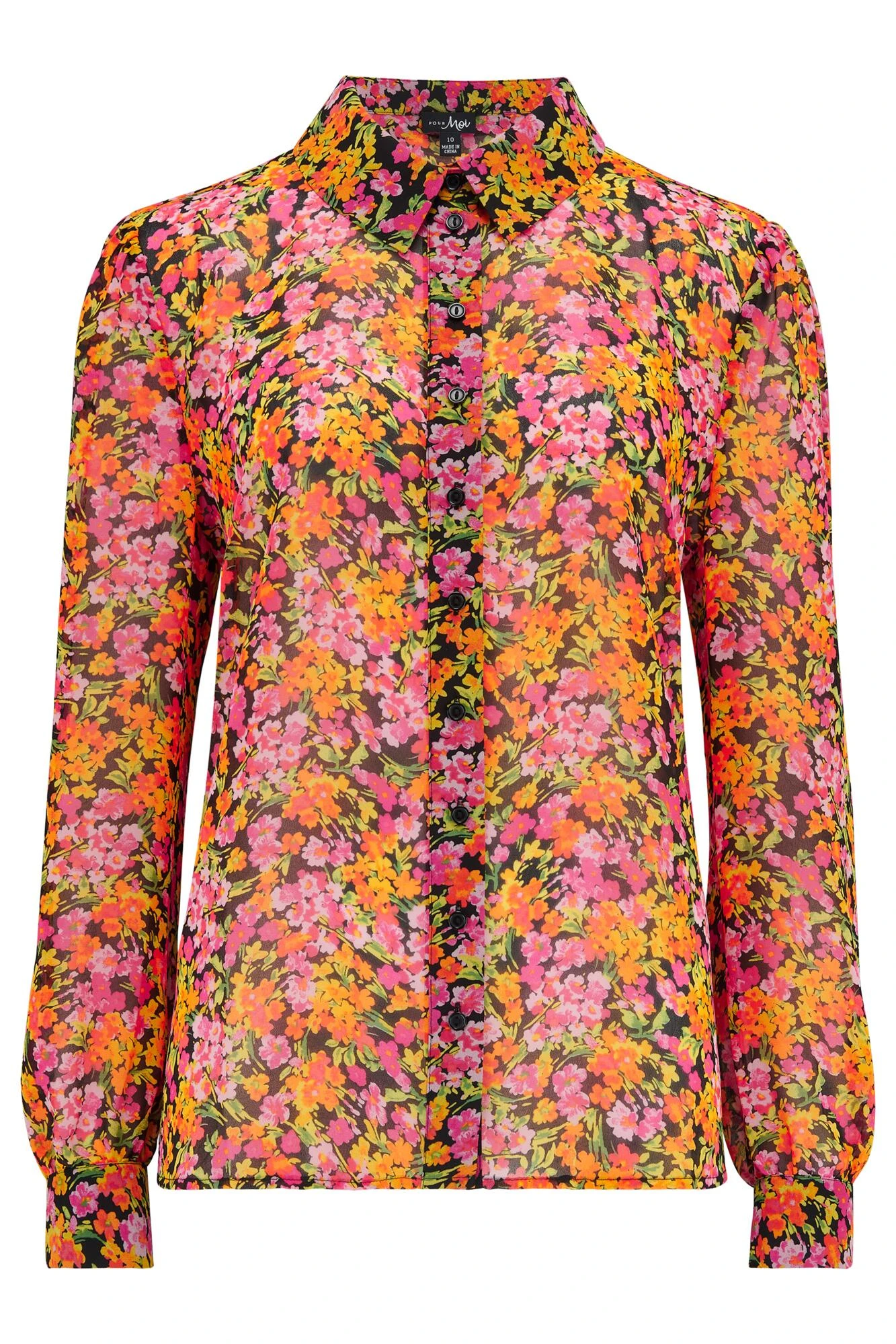 Pour Moi Natalya Chiffon Shirt - Multi 7 Pour Moi Natalya Chiffon Shirt - Multi - Image 7