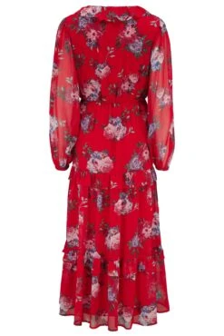 Pour Moi Lily Chiffon Frill Midaxi Dress - Red Floral 13 Pour Moi Lily Chiffon Frill Midaxi Dress - Red Floral -Cheap Clozi Vibe Store 306399 20230517154600