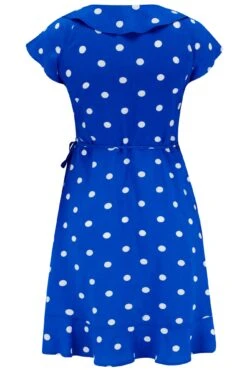 Pour Moi LENZING™ ECOVERO™ Viscose Frill Wrap Beach Dress - Blue/White -Cheap Clozi Vibe Store 307603 20230518121400