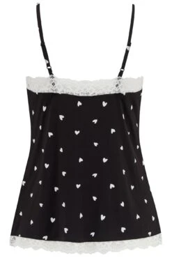 Pour Moi Sofa Loves Lace Jersey Cami And Short PJ Set - Black/White -Cheap Clozi Vibe Store 307777 20230412162700