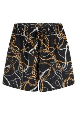 Pour Moi Satin Print Revere Collar Short PJ Set - Black/Gold Chain 16 Pour Moi Satin Print Revere Collar Short PJ Set - Black/Gold Chain -Cheap Clozi Vibe Store 308142 20230522144400