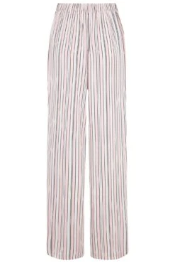 Pour Moi Satin Print Revere Collar Trouser PJ Set - Pink/Black/White -Cheap Clozi Vibe Store 308152 20230228154000
