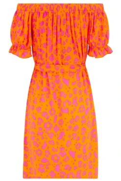 Pour Moi Woven Puff Sleeve Removable Belted Bardot Dress - Orange/Pink 13 Pour Moi Woven Puff Sleeve Removable Belted Bardot Dress - Orange/Pink -Cheap Clozi Vibe Store 309289 20230517155300
