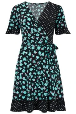 Pour Moi Birdie Frill Detail Slinky Stretch Dress - Black Mix 12 Pour Moi Birdie Frill Detail Slinky Stretch Dress - Black Mix -Cheap Clozi Vibe Store 309545 20230209150000