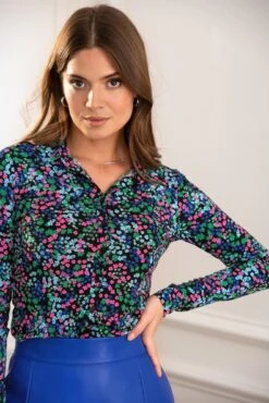 Pour Moi Bailey Slinky Jersey Stretch Shirt - Black Ditsy 9 Pour Moi Bailey Slinky Jersey Stretch Shirt - Black Ditsy -Cheap Clozi Vibe Store 310962 20230222155600