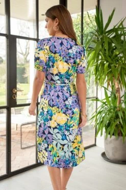 Pour Moi Margot Woven Satin Midi Tea Dress - Blue Floral 7 Pour Moi Margot Woven Satin Midi Tea Dress - Blue Floral -Cheap Clozi Vibe Store 311190 20230223152900