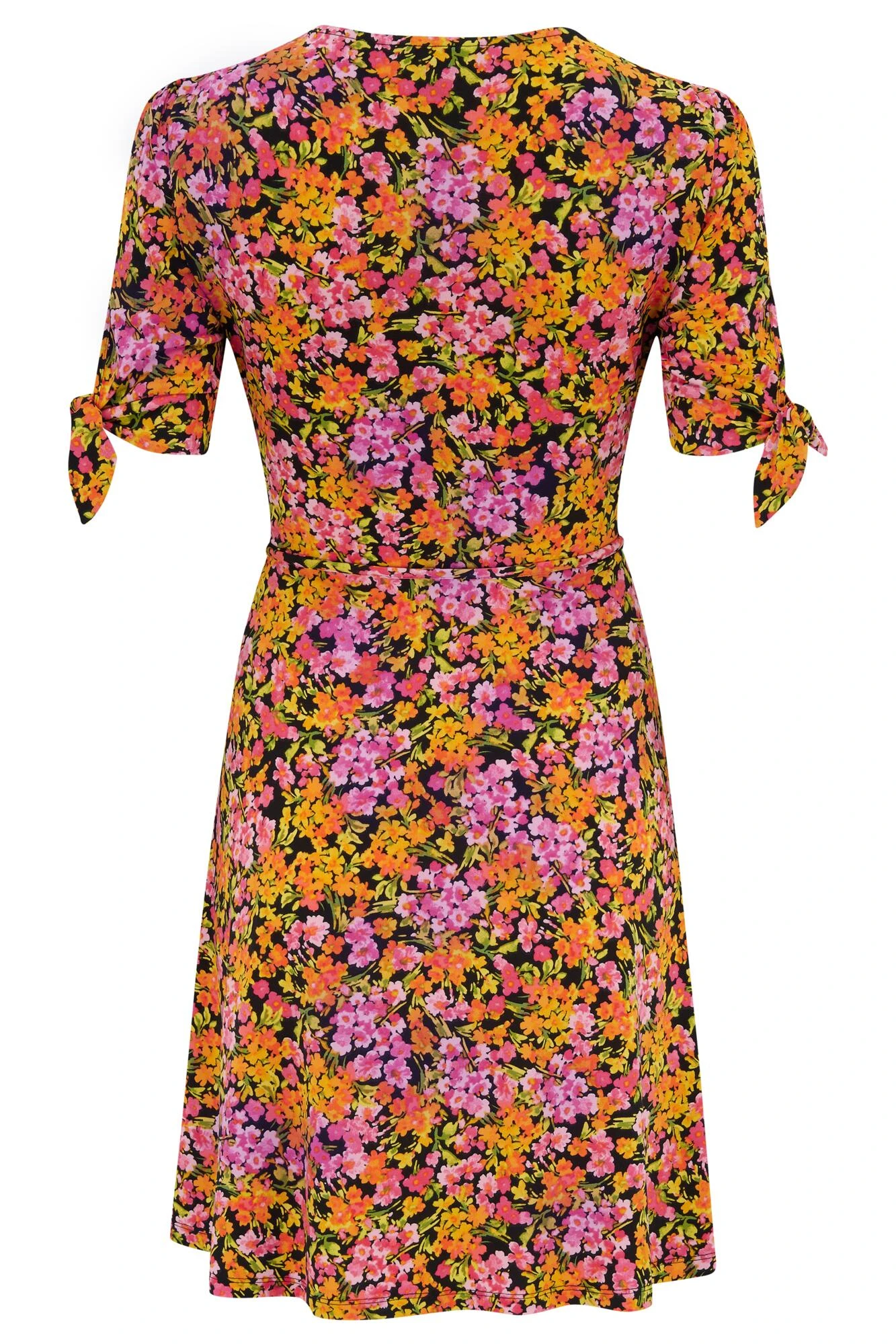 Pour Moi Bella Slinky Stretch Tie Sleeve Tea Dress - Ditsy Floral 5 Pour Moi Bella Slinky Stretch Tie Sleeve Tea Dress - Ditsy Floral - Image 5