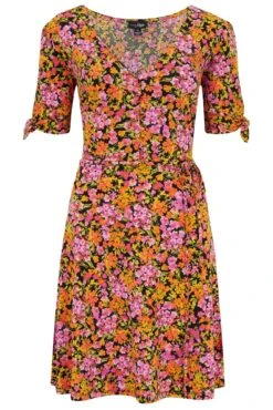 Pour Moi Bella Slinky Stretch Tie Sleeve Tea Dress - Ditsy Floral 8 Pour Moi Bella Slinky Stretch Tie Sleeve Tea Dress - Ditsy Floral -Cheap Clozi Vibe Store 311307 20230227143200