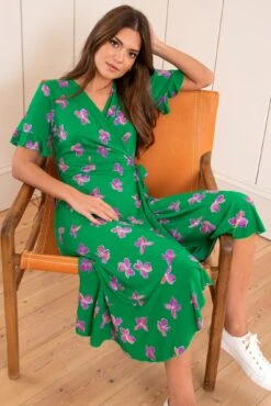 Pour Moi Megan Slinky Jersey Frill Detail Midi Wrap Dress - Green Floral 8 Pour Moi Megan Slinky Jersey Frill Detail Midi Wrap Dress - Green Floral -Cheap Clozi Vibe Store 311366 20230228143200