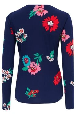 Pour Moi Bryony Slinky Jersey Wrap Top - Navy Floral -Cheap Clozi Vibe Store 311368 20230227164700