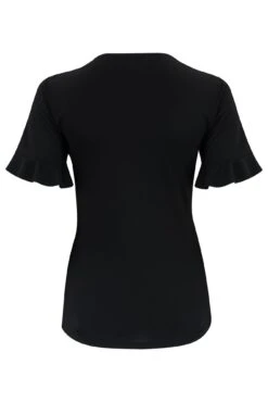 Pour Moi Bryony Slinky Jersey Short Sleeve Wrap Top - Black -Cheap Clozi Vibe Store 311752 20230302105600