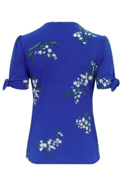 Pour Moi Bella Slinky Jersey Stretch Top - Cobalt Floral -Cheap Clozi Vibe Store 312107 20230801105800