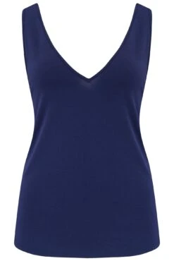 Pour Moi Sophie Fuller Bust Stretch V Neck Vest - Navy -Cheap Clozi Vibe Store 312222 20230308165500
